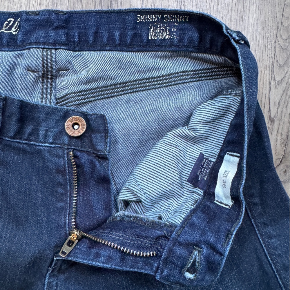 Madewell Skinny Skinny Ankle Jeans Dark Blue - Size 26 - Picture 7 of 13